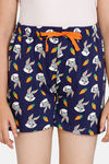 Zivame Girls Looney Tunes Knit Cotton Shorts - Ocean Cavern — thumbnail 5